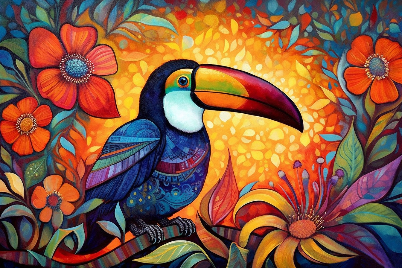 Colorful toucan