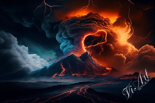Volcano eruption