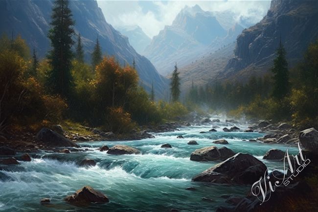 High in the mountains